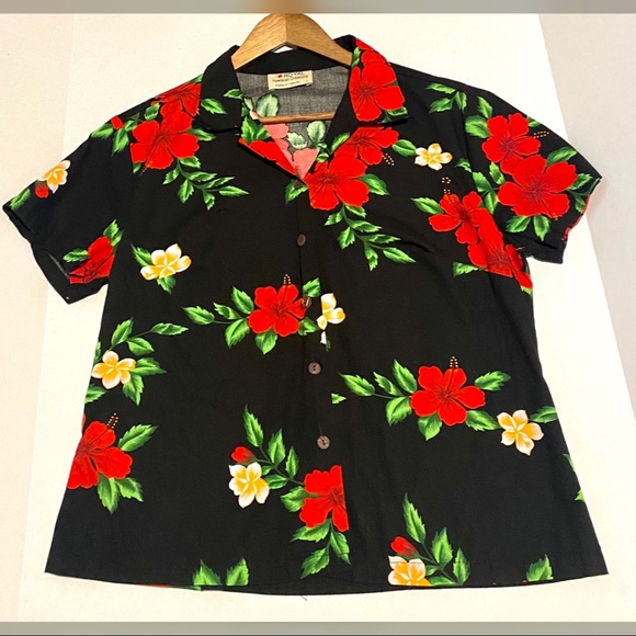 Royal Hawaiian Creations Floral Print Beach Shirt - Picture 2 of 5